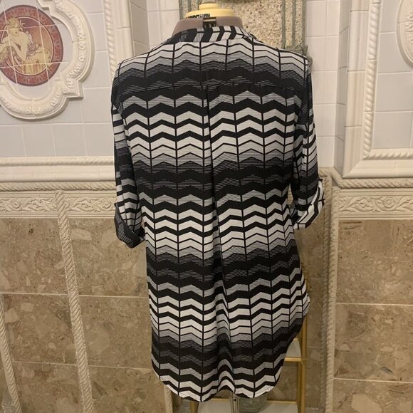 Cato Woman. Size 18/20W. Semi Sheer. Roll Tab Sleeve. Center Back Pleat. B40 - Picture 4 of 6